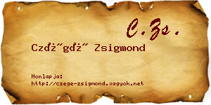 Czégé Zsigmond névjegykártya