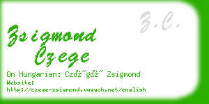 zsigmond czege business card